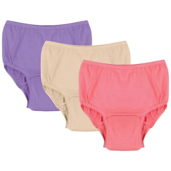 Women's Adult Incontinence Panties - Assorted Colors - 20 oz. Pad - 3 Pack - L