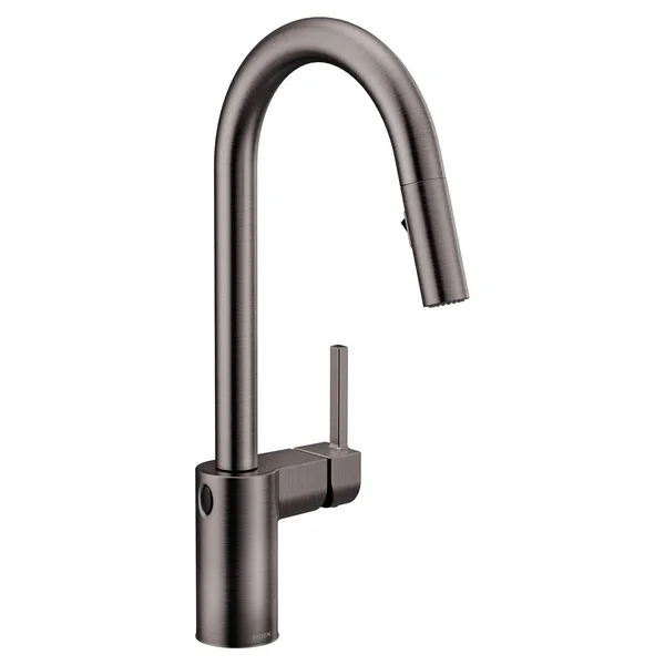 Moen 7565EWBLS Align One-Handle High-Arc Pulldown Kitchen Faucet w/ MotionSense - Black Stainless
