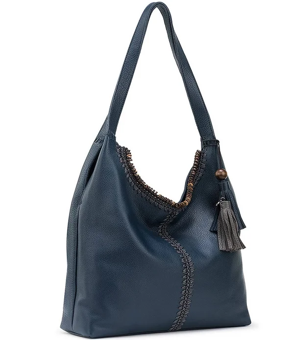 The Sak Huntley Hobo Bag - Indigo Crochet Leather