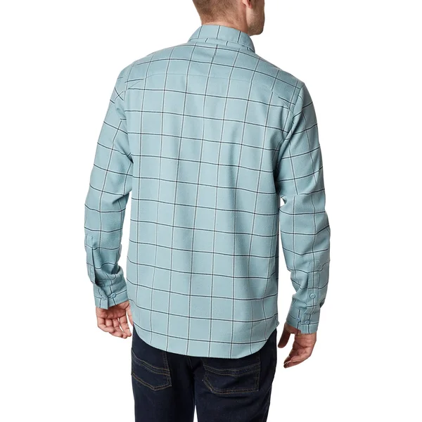 Columbia Men's Outdoor Elements Stretch Flannel - Large - Storm Grid Plaid