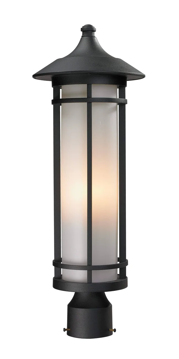 New Zlite Product Woodland Collection Outdoor Post Light in Black Finish Sold by VaasuHomes