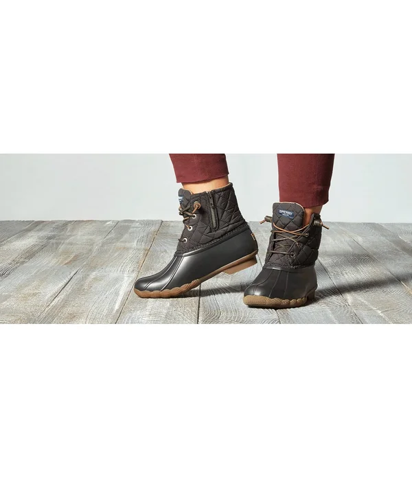 Sperry Women's Saltwater Quilted Duck Boot - Black 5