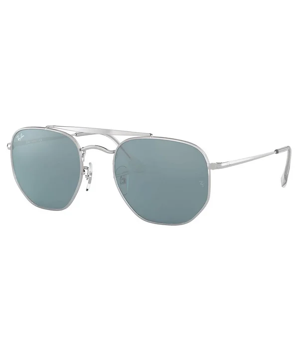 Ray Ban RB3648 The Marshal Sunglasses - 003/56 Silver/Azure Mirror Blue