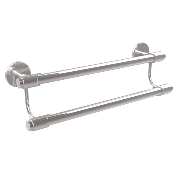 Allied Brass Tribecca Collection 24 inch Double Towel Bar Polished Nickel TR-72/24