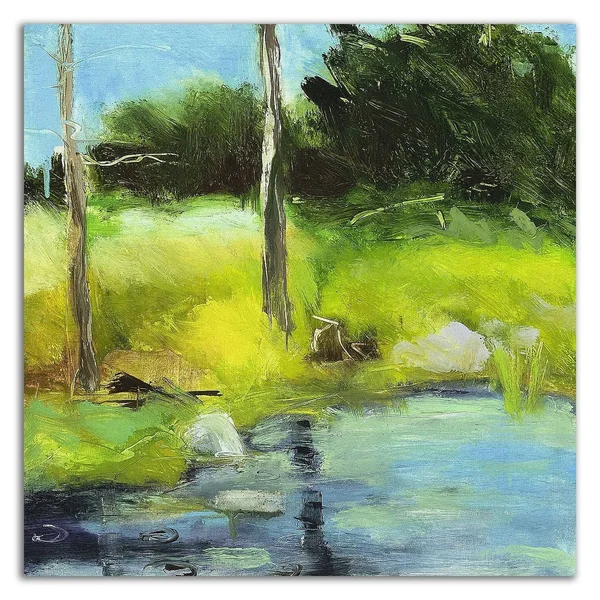 18x22 x 18x22 Reflections Can Whisper by Martha Wakefield Print on Canvas