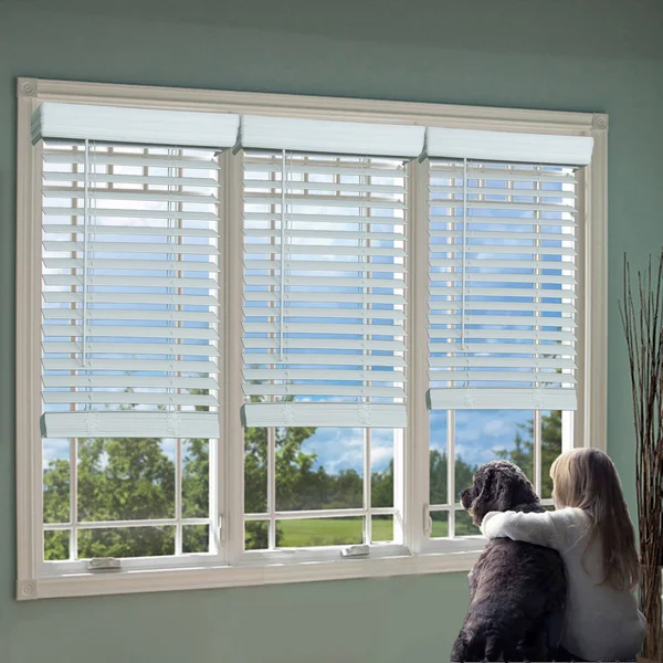 Generic Regal Estate 2x22 Cordless Faux Wood Blind, White