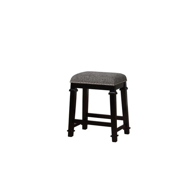 Riverbay Furniture 25x22 Backless Counter Stool in Black and White