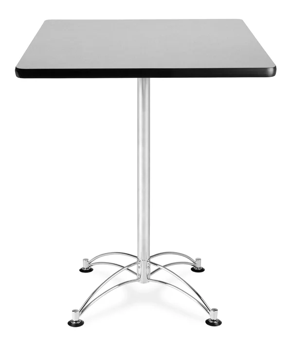 Ofm Square Cafe Table, Chrome Base, 30